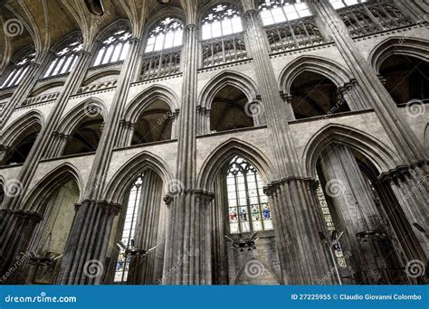 Rouen - Cathedral interior stock image. Image of architecture - 27225955