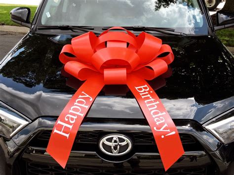 CarBowz Big Red Car Bow, Happy Birthday Bow, Giant 30" Bow, Non Scratch ...