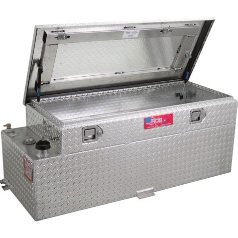 RDS Aluminum Auxiliary Fuel Tank Toolbox Combo — 60 Gallon, Rectangular ...