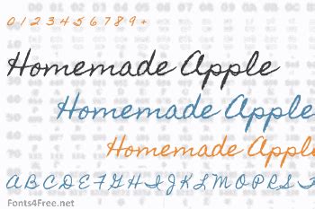 Homemade Apple Font Download - Fonts4Free