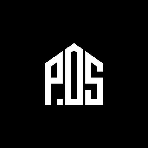 POS letter logo design on BLACK background. POS creative initials ...