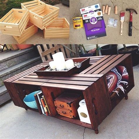 DIY Crate Coffee Table! | Handcrafted Idea | Crate coffee table, Diy ...