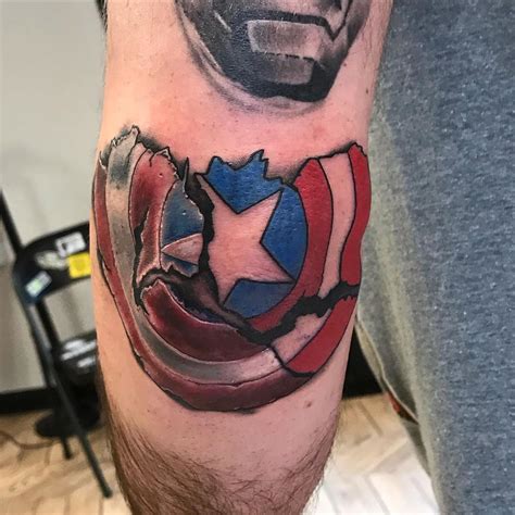 [UPDATED] 40+ Heroic Captain America Tattoos | Captain america tattoo ...