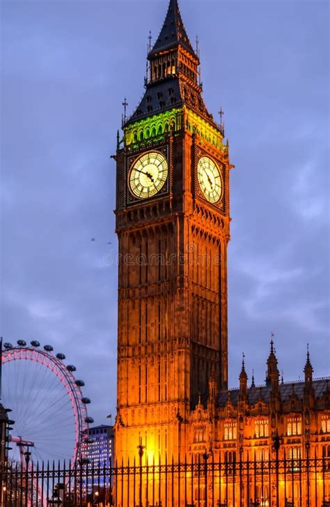 Night View Of The Big Ben Clock Tower Stock Photo - Image of night ...