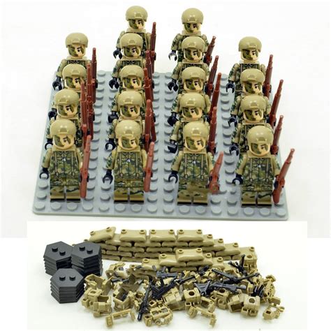 18pcs Special Forces shrubs ww2 war army military minifigures building ...