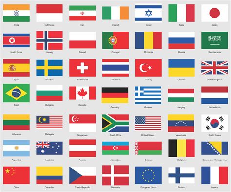 Flags Of Different Countries - 20 Free PDF Printables | Printablee