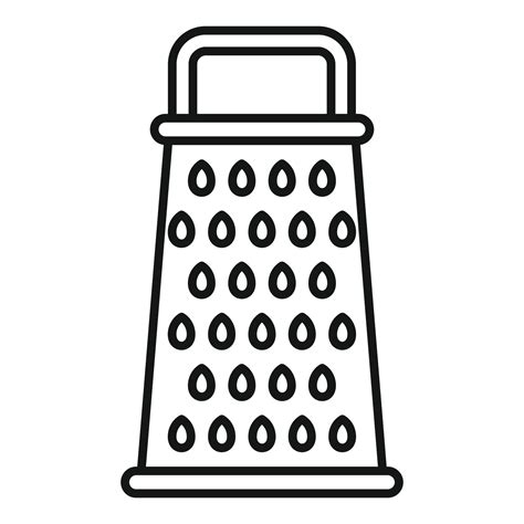 Kitchen grater icon, outline style 14549273 Vector Art at Vecteezy