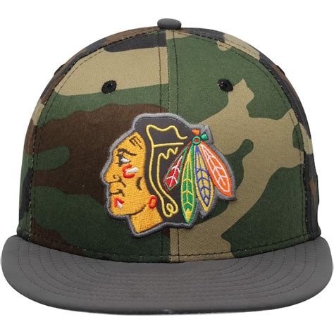 Mens Chicago Blackhawks New Era Camo Camoflect 59FIFTY Fitted Hat ...