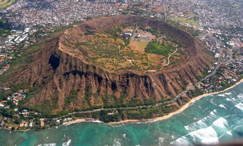 Diamond Head East Aerial View, Waikiki and Honolulu Hawaii, Summer ≡ ...