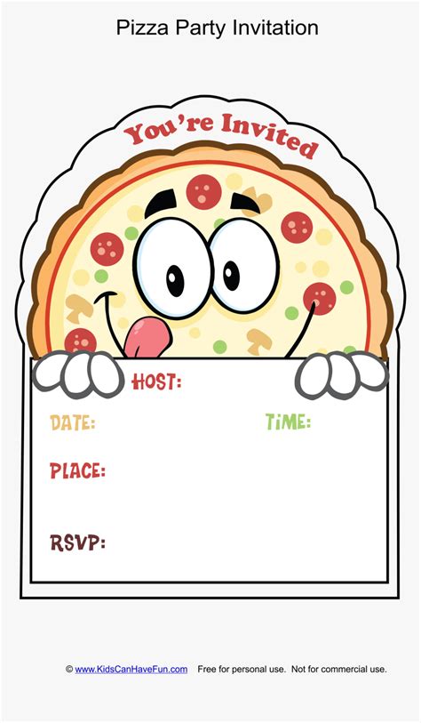 Pizza Party Invitation Template Free