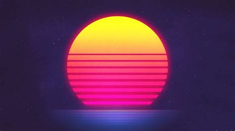 Sunset Retrowave HD wallpaper