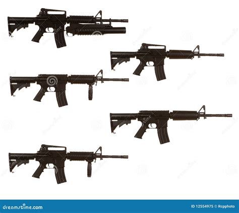 M4 Assault Rifle Variants stock image. Image of ar15 - 12554975