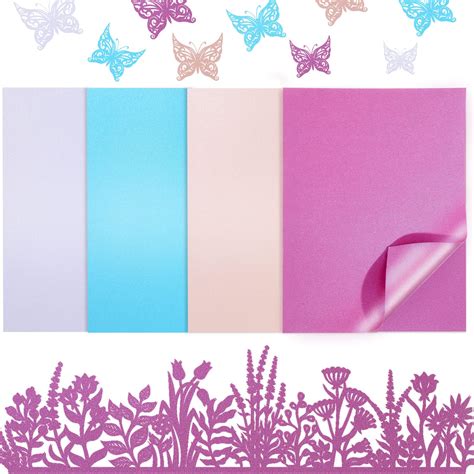 200 Sheets Shimmer Cardstock Paper 8.5 x 11 Inch Cardstock Starter Kit ...