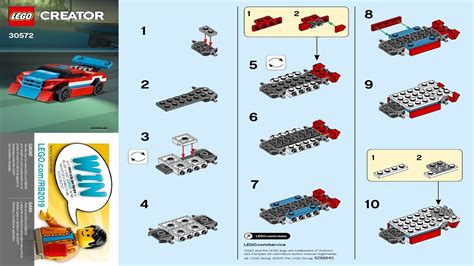 LEGO instructions - Creator - 30572 - Race Car - YouTube