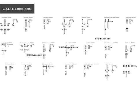 Bathroom showers AutoCAD blocks for free download