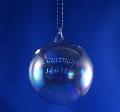 Personalized 80MM Blown Glass Ball Ornament Christmas - Etsy