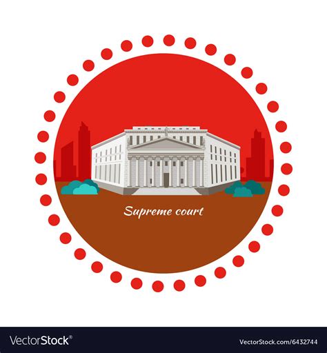 Supreme court concept icon flat design Royalty Free Vector