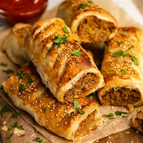 Vegan Sausage Rolls - Addicted to Dates