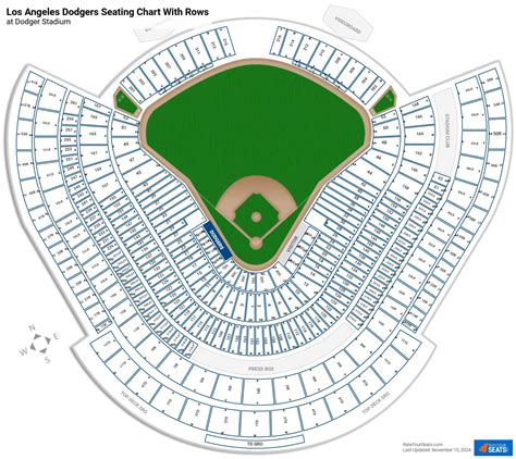 Dodger Stadium Seating Chart With Row Letters And Seat Numbers – Two ...