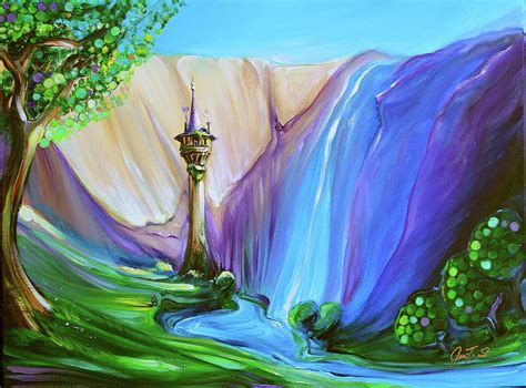 Rapunzel's Tower Painting by Jennifer Treece | Fine Art America