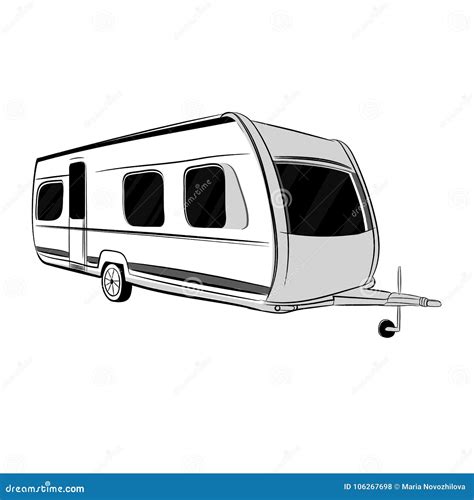 Modern Caravan Cartoon Vector | CartoonDealer.com #48598455