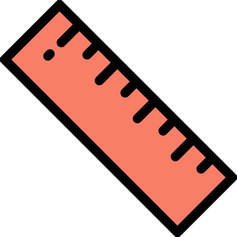 Ruler Detailed Rounded Lineal color icon