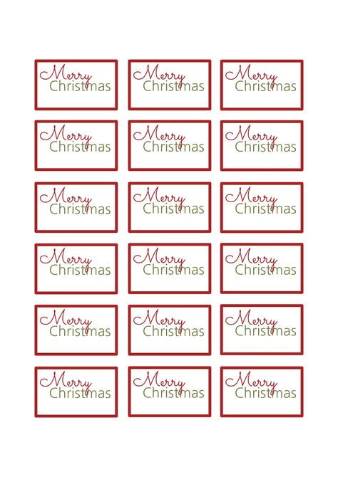 Free Printable Christmas Gift Tags