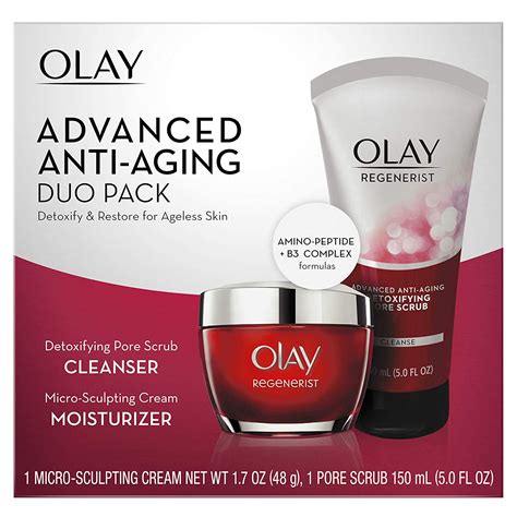 Olay Regenerist Advanced Anti-Aging Pore Scrub Cleanser (5.0 Oz) and ...