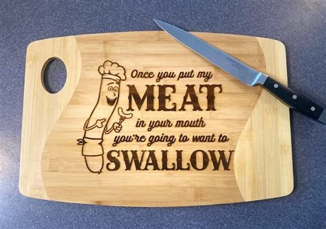 Funny Sayings Bamboo Cutting Board Engraved Cutting Board Housewarming ...