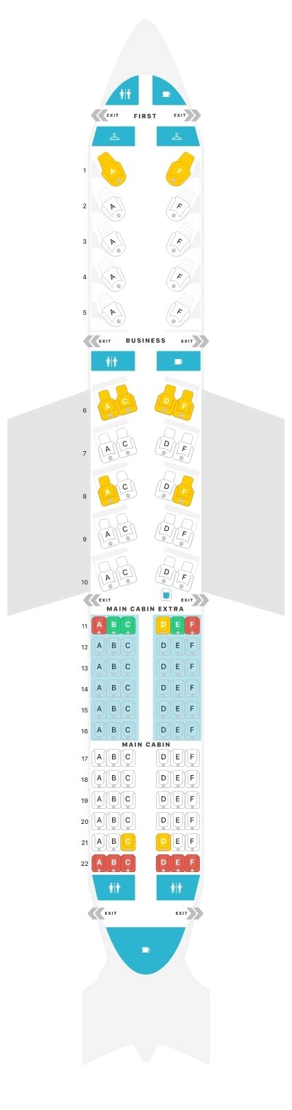 American Airlines A321 First Class Seating Chart – Two Birds Home