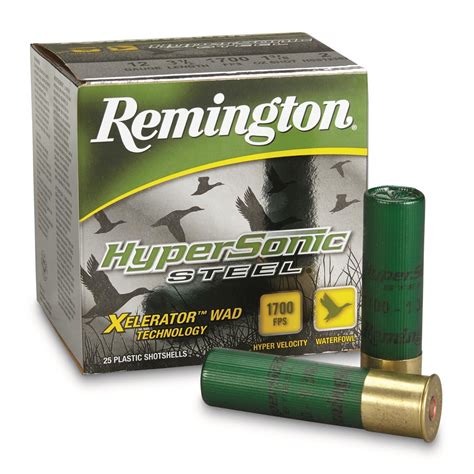 Remington, 12 Gauge, 3 1/2", 1 3/8-oz., HyperSonic Steel, 25 Rounds ...