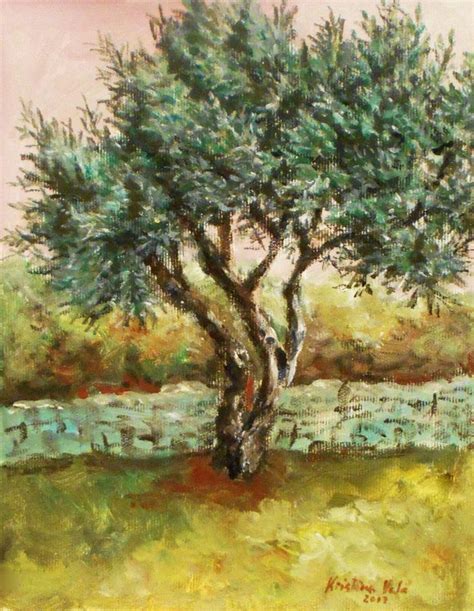 Olive Tree Painting Acrylic on Canvas Landscape Painting on | Etsy in ...