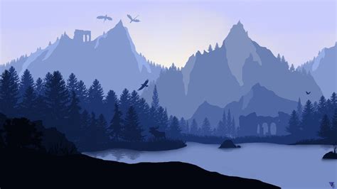 Minimalistic Landscape Wallpaper by ZacTheAcorn on DeviantArt