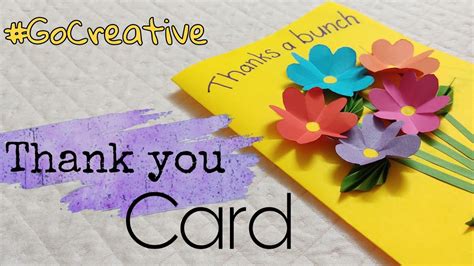 Thank You Cards Greeting Cards Paper Homemade Thank you Card etna.com.pe