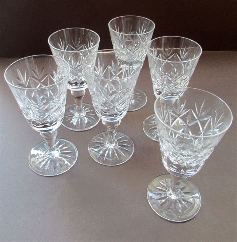 Gin Liqueur, Sherry Glasses, Edinburgh, Etching, Crystals, Pattern ...