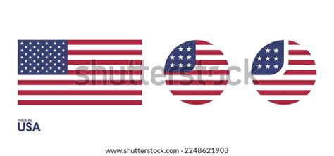 American Flag Flat Vector Logo Icon Stock Vector (Royalty Free ...