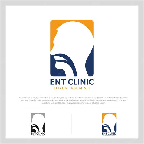 Premium Vector | Ent logo head for ear, nose, throat doctor vector icon ...