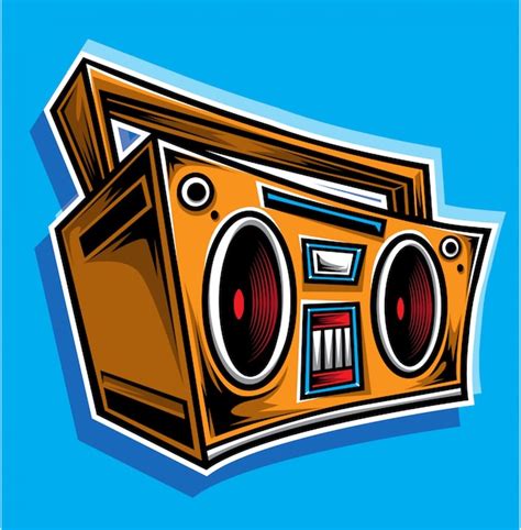 Premium Vector | Boombox cartoon vector