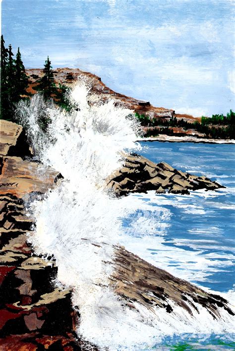 Maine Coast Maine Coast, Noon, Seascape, Beaches, Coastline, Paintings ...