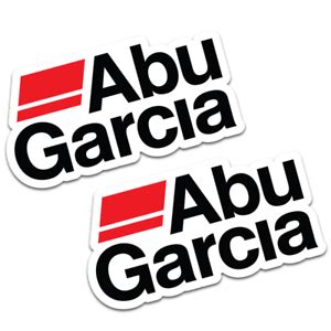 ABU GARCIA Stickers x2 20cm Wide Boat Fishing Tackle Graphics Decals # ...