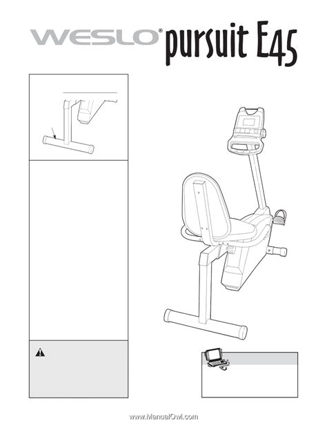 Weslo Pursuit E45 Bike | English Manual