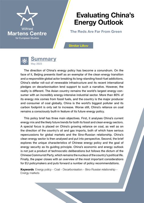 Evaluating China’s Energy Outlook: The Reds Are Far From Green ...