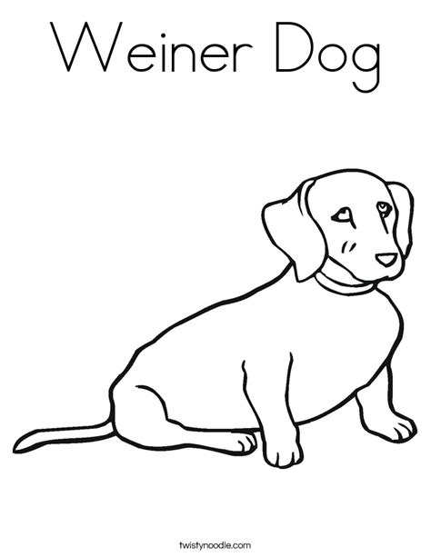 Weiner Dog Coloring Page - Twisty Noodle