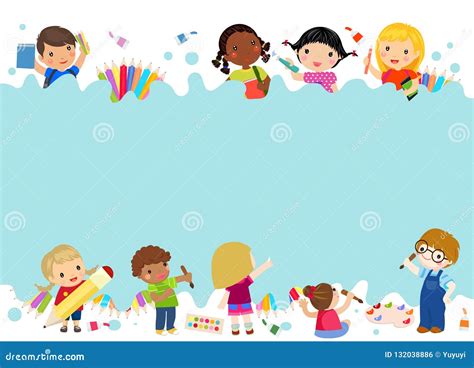 Painting Kids Stock Illustrations – 26,707 Painting Kids Stock ...