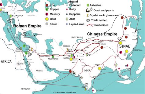 The Silk Road: overland and maritime routes. The overland and maritime ...