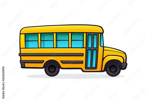 Yellow school bus. Passenger transport for transportation of children ...