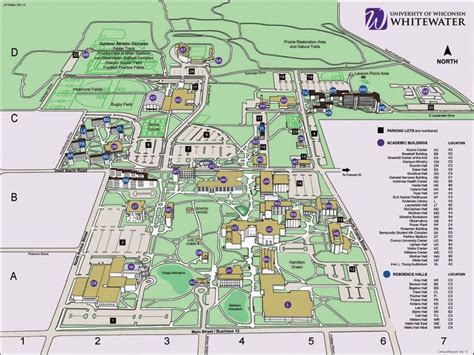 Campus Map | University of Wisconsin-Whitewater | Campus map, Map ...