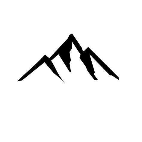 simple Mountain black vector logo icon illustration design 2427780 ...