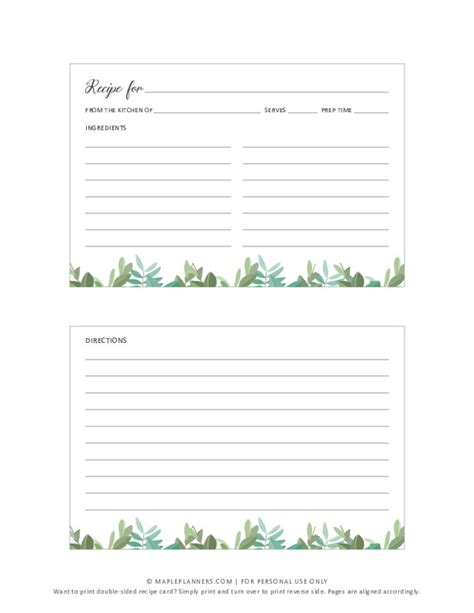 Free fillable recipe card template - travelerlasopa