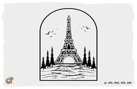 Eiffel Tower SVG Design Graphic by Design Gifts · Creative Fabrica